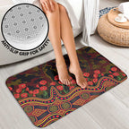 Adelaide Crows ANZAC Day Bathroom Set Indigenous Dot Art with Poppy Flower Tribute