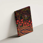 Adelaide Crows ANZAC Day Canvas Wall Art Indigenous Dot Art with Poppy Flower Tribute