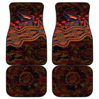Adelaide Crows ANZAC Day Car Mats Indigenous Dot Art with Poppy Flower Tribute