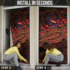 Adelaide Crows ANZAC Day Door Cover Indigenous Dot Art with Poppy Flower Tribute