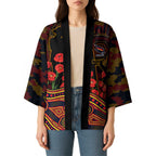 Adelaide Crows ANZAC Day Kimono Indigenous Dot Art with Poppy Flower Tribute
