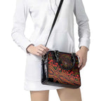 Adelaide Crows ANZAC Day Shoulder Handbag Indigenous Dot Art with Poppy Flower Tribute