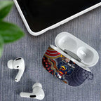 Personalized Adelaide Crows Mascot AirPods Case Aboriginal Dot Art Style Vibrant Indigenous Pattern Design