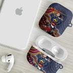Personalized Adelaide Crows Mascot AirPods Case Aboriginal Dot Art Style Vibrant Indigenous Pattern Design