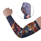 Personalized Adelaide Crows Mascot Arm Sleeves Aboriginal Dot Art Style Vibrant Indigenous Pattern Design