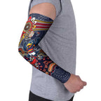 Personalized Adelaide Crows Mascot Arm Sleeves Aboriginal Dot Art Style Vibrant Indigenous Pattern Design