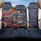 Personalized Adelaide Crows Mascot Back Car Seat Cover Aboriginal Dot Art Style Vibrant Indigenous Pattern Design
