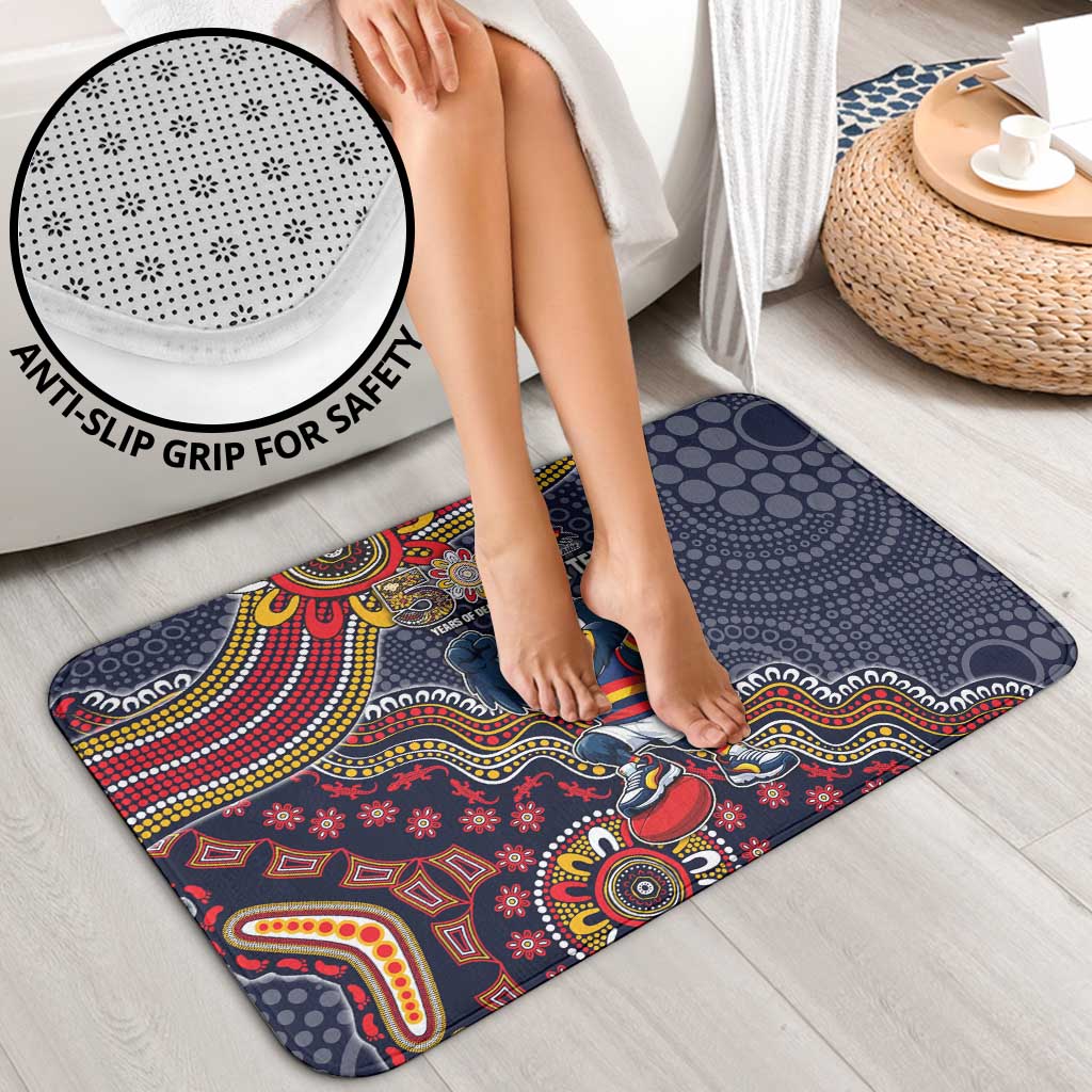 Personalized Adelaide Crows Mascot Bathroom Set Aboriginal Dot Art Style Vibrant Indigenous Pattern Design