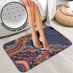 Personalized Adelaide Crows Mascot Bathroom Set Aboriginal Dot Art Style Vibrant Indigenous Pattern Design