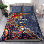 Personalized Adelaide Crows Mascot Bedding Set Aboriginal Dot Art Style Vibrant Indigenous Pattern Design