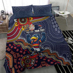 Personalized Adelaide Crows Mascot Bedding Set Aboriginal Dot Art Style Vibrant Indigenous Pattern Design