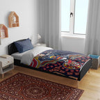 Personalized Adelaide Crows Mascot Bedding Set Aboriginal Dot Art Style Vibrant Indigenous Pattern Design
