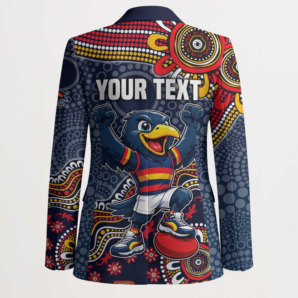 Personalized Adelaide Crows Mascot Blazer Aboriginal Dot Art Style Vibrant Indigenous Pattern Design