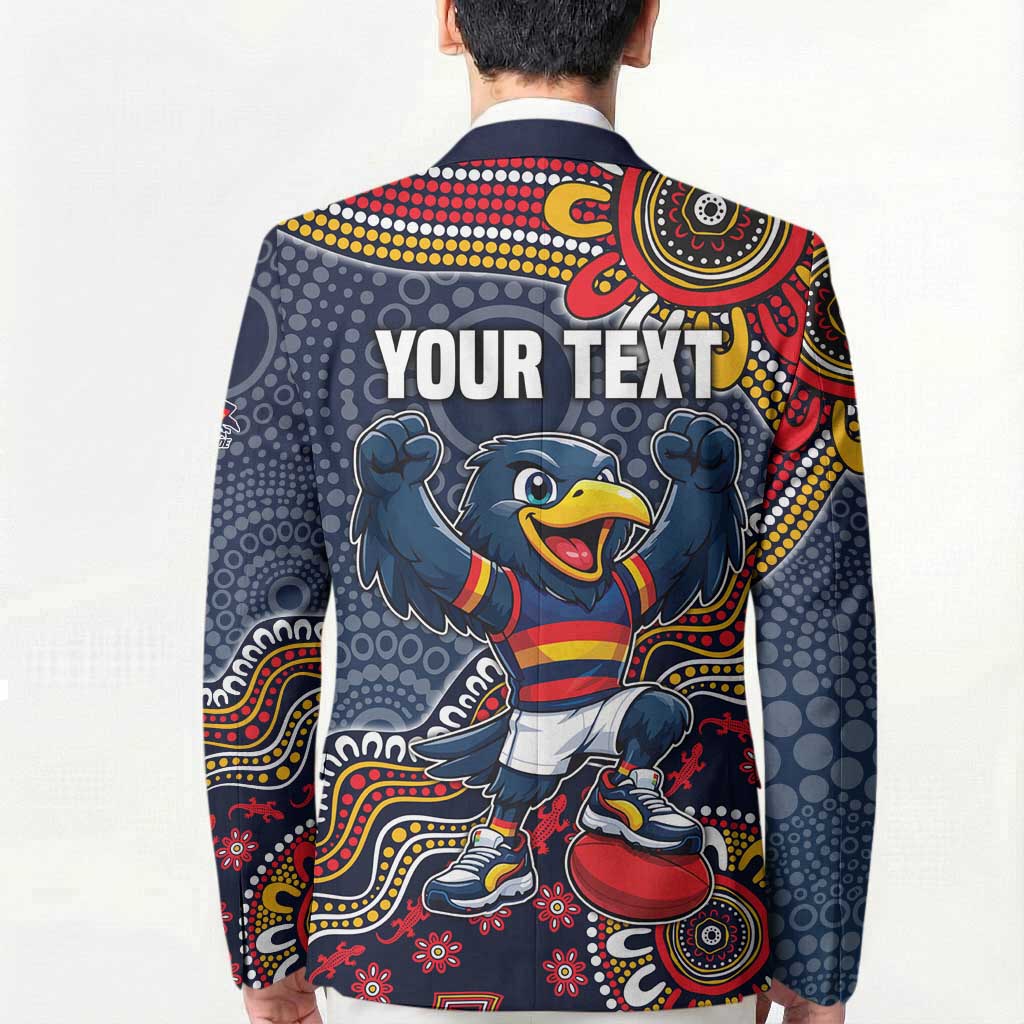 Personalized Adelaide Crows Mascot Blazer Aboriginal Dot Art Style Vibrant Indigenous Pattern Design