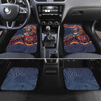 Personalized Adelaide Crows Mascot Car Mats Aboriginal Dot Art Style Vibrant Indigenous Pattern Design