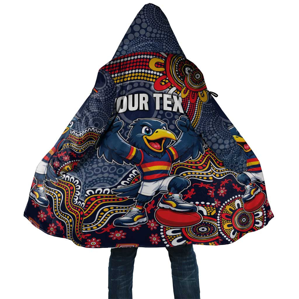 Personalized Adelaide Crows Mascot Cloak Aboriginal Dot Art Style Vibrant Indigenous Pattern Design