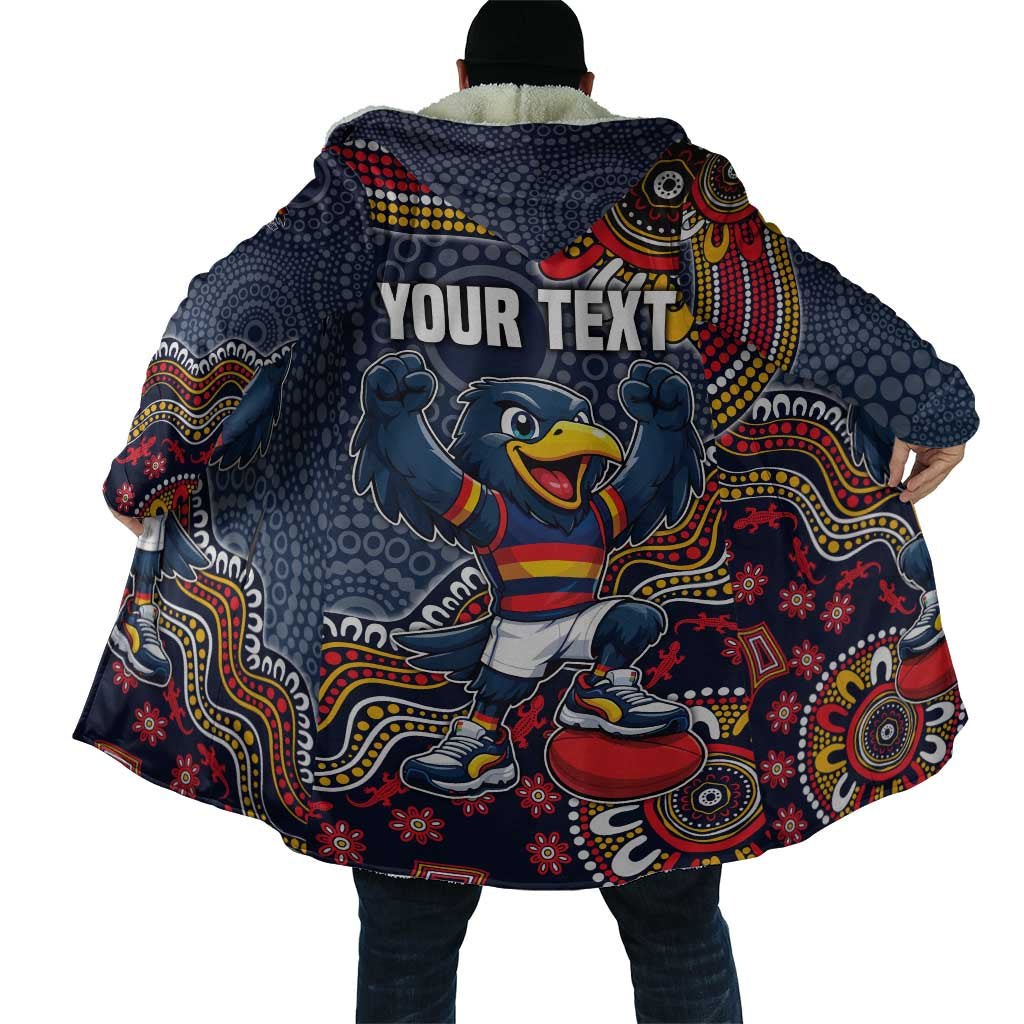 Personalized Adelaide Crows Mascot Cloak Aboriginal Dot Art Style Vibrant Indigenous Pattern Design