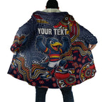 Personalized Adelaide Crows Mascot Cloak Aboriginal Dot Art Style Vibrant Indigenous Pattern Design