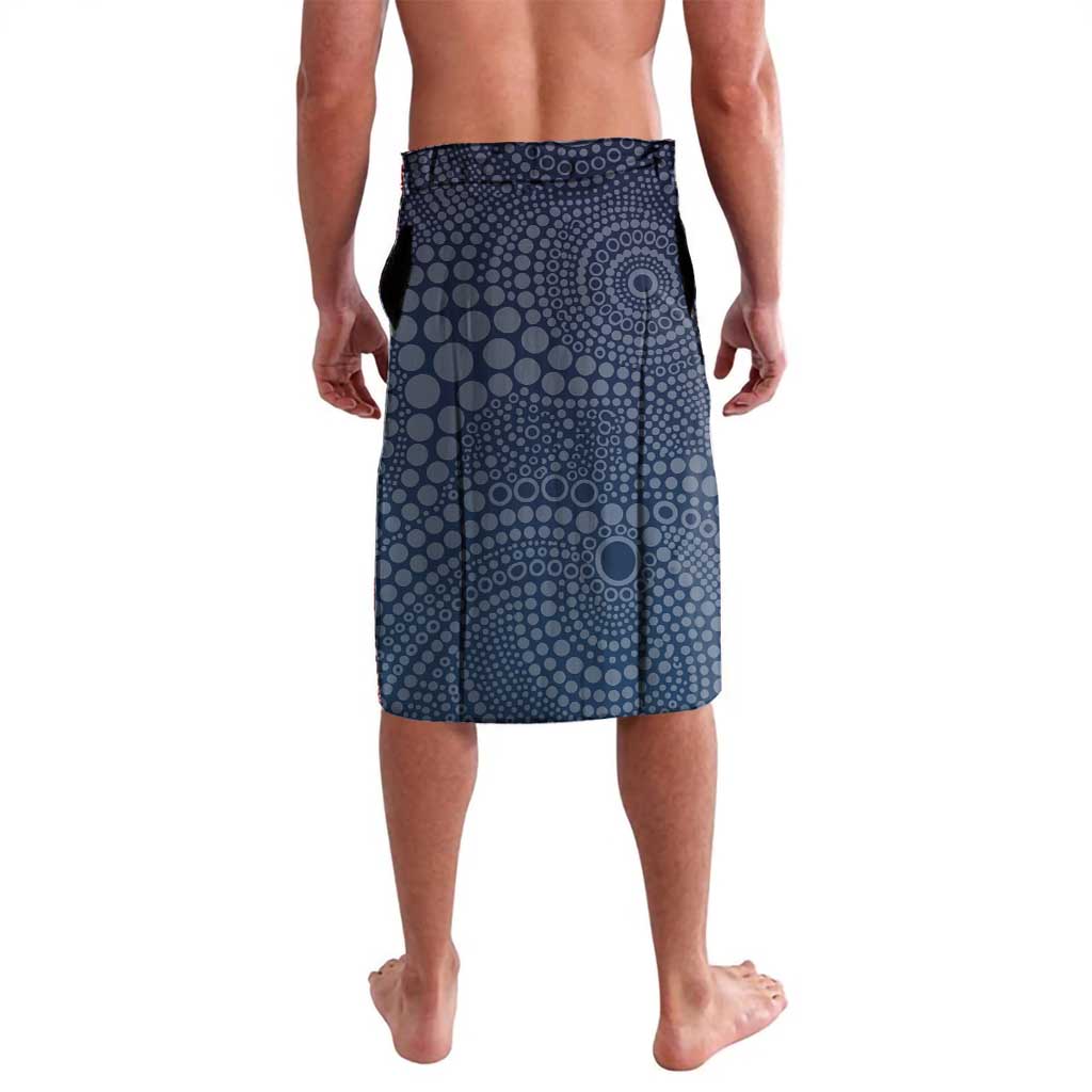 Personalized Adelaide Crows Mascot Lavalava Aboriginal Dot Art Style Vibrant Indigenous Pattern Design