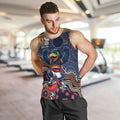 Personalized Adelaide Crows Mascot Men Tank Top Aboriginal Dot Art Style Vibrant Indigenous Pattern Design