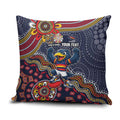 Personalized Adelaide Crows Mascot Pillow Cover Aboriginal Dot Art Style Vibrant Indigenous Pattern Design
