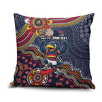 Personalized Adelaide Crows Mascot Pillow Cover Aboriginal Dot Art Style Vibrant Indigenous Pattern Design