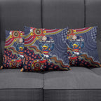 Personalized Adelaide Crows Mascot Pillow Cover Aboriginal Dot Art Style Vibrant Indigenous Pattern Design