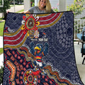 Personalized Adelaide Crows Mascot Quilt Aboriginal Dot Art Style Vibrant Indigenous Pattern Design