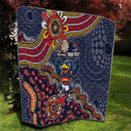 Personalized Adelaide Crows Mascot Quilt Aboriginal Dot Art Style Vibrant Indigenous Pattern Design