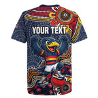 Personalized Adelaide Crows Mascot Rugby Jersey Aboriginal Dot Art Style Vibrant Indigenous Pattern Design