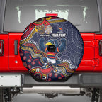 Personalized Adelaide Crows Mascot Spare Tire Cover Aboriginal Dot Art Style Vibrant Indigenous Pattern Design