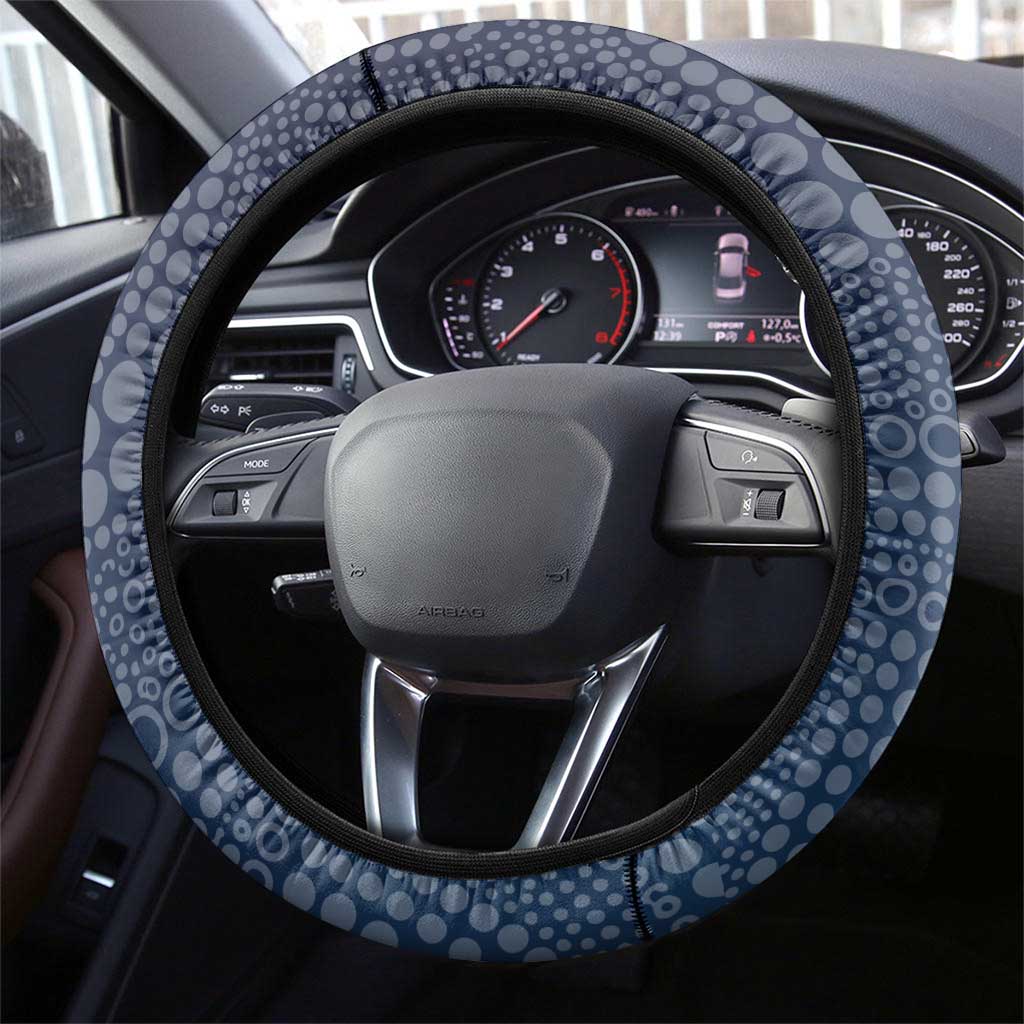 Adelaide Crows Mascot Steering Wheel Cover Aboriginal Dot Art Style Vibrant Indigenous Pattern Design
