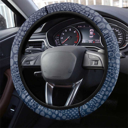Adelaide Crows Mascot Steering Wheel Cover Aboriginal Dot Art Style Vibrant Indigenous Pattern Design