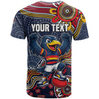 Personalized Adelaide Crows Mascot T Shirt Aboriginal Dot Art Style Vibrant Indigenous Pattern Design