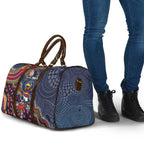 Personalized Adelaide Crows Mascot Travel Bag Aboriginal Dot Art Style Vibrant Indigenous Pattern Design