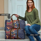 Personalized Adelaide Crows Mascot Travel Bag Aboriginal Dot Art Style Vibrant Indigenous Pattern Design