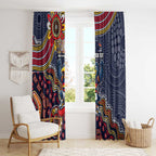 Personalized Adelaide Crows Mascot Window Curtain Aboriginal Dot Art Style Vibrant Indigenous Pattern Design