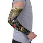 Personalized Magpies Football Mascot Arm Sleeves Aboriginal Dot Art Style Vibrant Indigenous Pattern Design