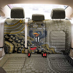 Personalized Magpies Football Mascot Back Car Seat Cover Aboriginal Dot Art Style Vibrant Indigenous Pattern Design