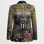 Personalized Magpies Football Mascot Blazer Aboriginal Dot Art Style Vibrant Indigenous Pattern Design
