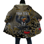 Personalized Magpies Football Mascot Cloak Aboriginal Dot Art Style Vibrant Indigenous Pattern Design