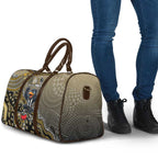 Personalized Magpies Football Mascot Travel Bag Aboriginal Dot Art Style Vibrant Indigenous Pattern Design