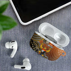Personalized Giants Football Mascot AirPods Case Aboriginal Dot Art Style Vibrant Indigenous Pattern Design