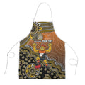 Personalized Giants Football Mascot Apron Aboriginal Dot Art Style Vibrant Indigenous Pattern Design