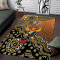 Personalized Giants Football Mascot Area Rug Aboriginal Dot Art Style Vibrant Indigenous Pattern Design