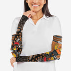 Personalized Giants Football Mascot Arm Sleeves Aboriginal Dot Art Style Vibrant Indigenous Pattern Design