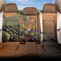 Personalized Giants Football Mascot Back Car Seat Cover Aboriginal Dot Art Style Vibrant Indigenous Pattern Design