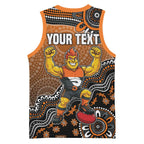 Personalized Giants Football Mascot Basketball Jersey Aboriginal Dot Art Style Vibrant Indigenous Pattern Design