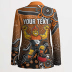 Personalized Giants Football Mascot Blazer Aboriginal Dot Art Style Vibrant Indigenous Pattern Design