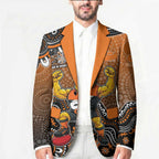 Personalized Giants Football Mascot Blazer Aboriginal Dot Art Style Vibrant Indigenous Pattern Design